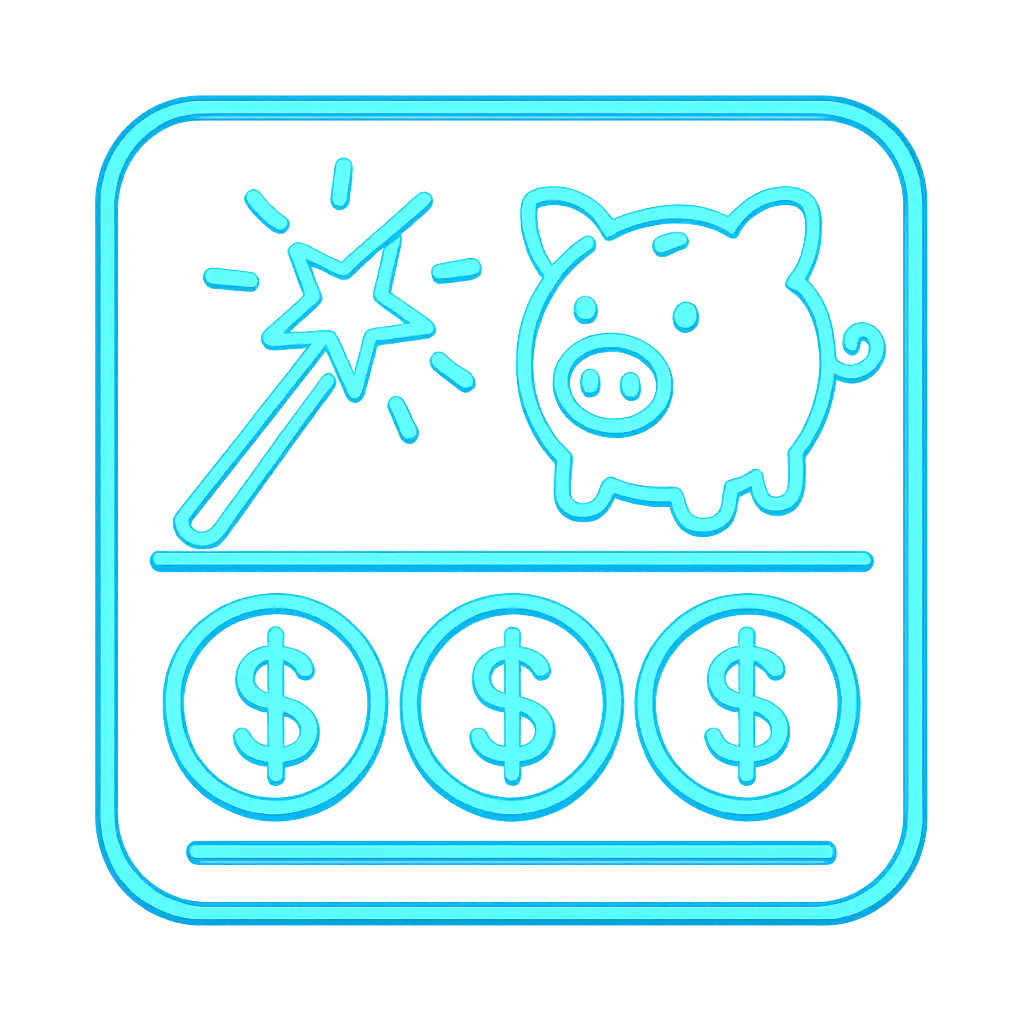 Imagen del juego de tragaperras Piggy Prizes Wand of Riches en NeonStakes Casino